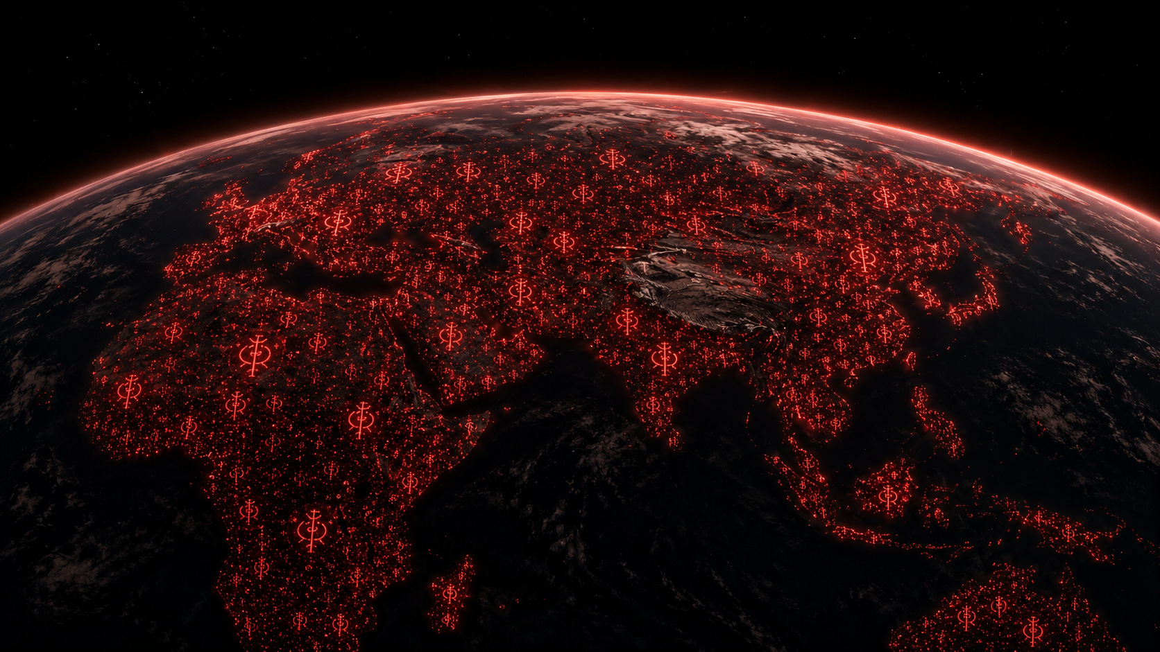 Six hundred cities displaying identical glyphs